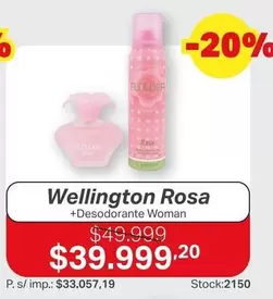 Wellington Rosa + Desodorante Woman