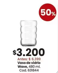 Vaso de vidrio Wave