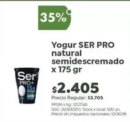Ser - Yogur natural semidescremado