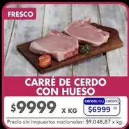 X$ - CARRÉ DE CERDO CON HUESO
