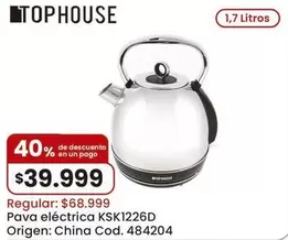 Origen - Pava eléctrica KSK1226D