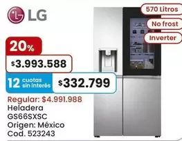LG - Heladera GS66SXSC