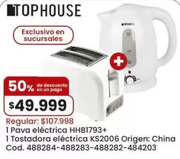 Origen - Pava eléctrica HHB1793+ y Tostadora eléctrica KS2006