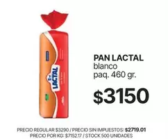 Lactal - PAN LACTAL blanco