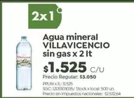Villavicencio - Agua mineral sin gas x 2 lt