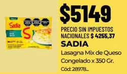 Sadia - Lasagna Mix de Queso