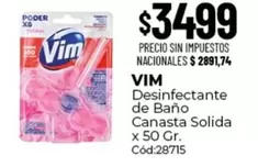 Vim - Desinfectante de Baño Canasta Solidax 50 Gr. Cód:28715