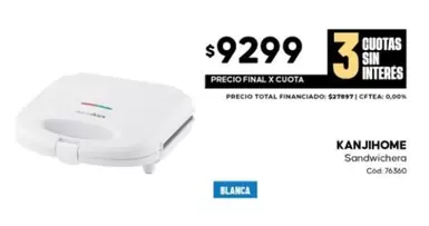 Blanca - Sandwichera C
uevo 76360