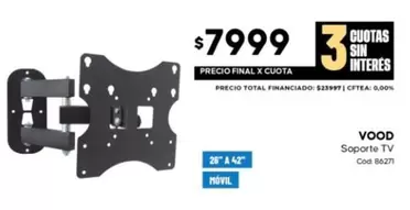 X$ - Soporte TV (28" a 42") Con 86272