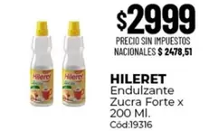 Hileret - Endulzante Zucra Forte x 200 Ml. Cód:19316