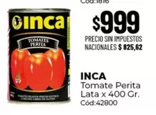 Inca - Tomate Perita Lata x 400 Gr. Cód:42800