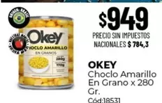 Okey - Choclo Amarillo En Grano