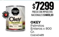 Okey - Palmitos Enteros