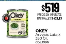 Okey - Arvejas Lata