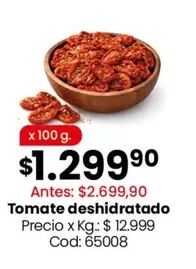 X$ - Tomate deshidratado