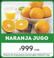 X$ - NARANJA JUGO