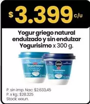 Yogurísimo - Yogur griego natural endulzado y sin endulzar