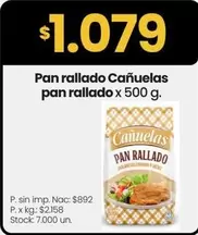 cañuelas - Pan rallado