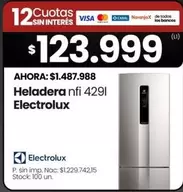 Electrolux - Heladera nfi 429I