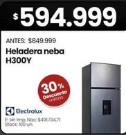 Electrolux - Heladera neba H300Y