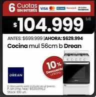 Drean - Cocina mul 56cm b