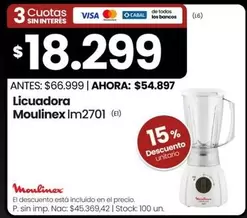 Moulinex - Licuadora Im2701