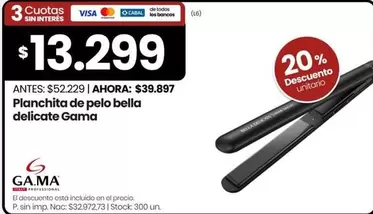 GAMA - Planchita de pelo