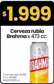 Brahma - Cerveza rubia