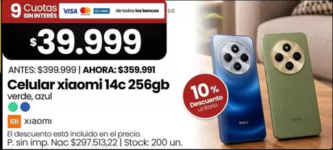 Celular 14c 256gb