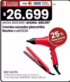 Revlon - Combo secador planchita rvdr5230