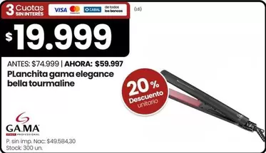 GAMA - Planchita gama elegance bella tourmaline