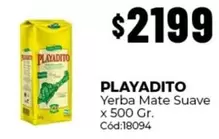 Playadito - Yerba Mate Suave x 500 Gr. Cód:18094