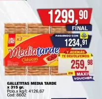 X$ - GALLETITAS MEDIA TARDE