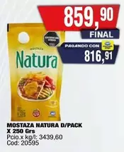 Natura - MOSTAZA D/PACK