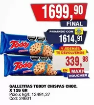 Toddy - GALLETITAS TODDY CHISPAS CHOC. X 126 GR