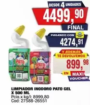 X$ - LIMPIADOR INODORO PATO GEL