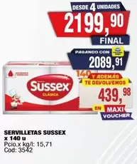 Sussex - SERVILLETAS