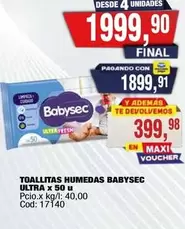 Babysec - TOALLITAS HUMEDAS ULTRA