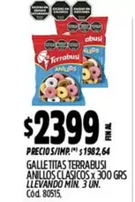 Terrabusi - Galletitas Anillos Clásicos x 300 grs Cod. 80586