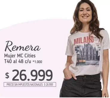 Remera Mujer MC Cities