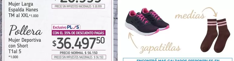 Mas - Pollera Mujer Deportiva con Short