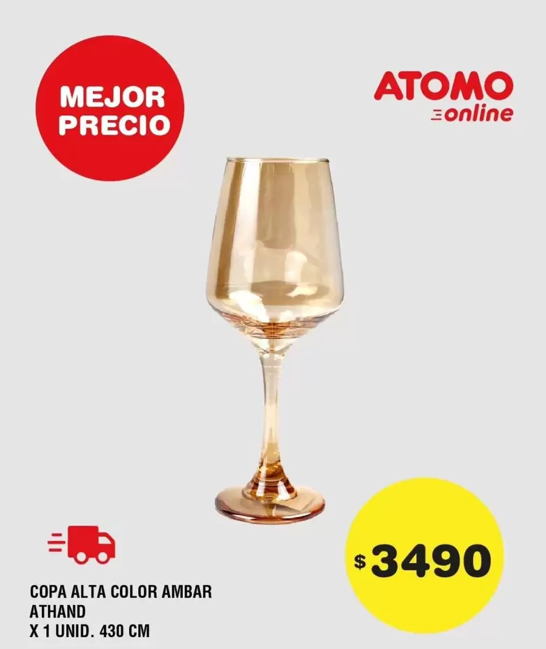 Atomo - COPA ALTA COLOR AMBAR