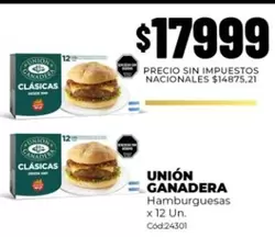 X$ - Hamburguesas x 12 Un.