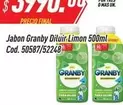 Granby - Jabon Diluir Limon 500ml Cod. 50587/52248