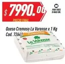 La Varense - Queso Cremoso Cod. 72641