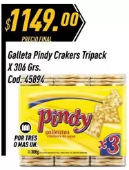 Pindy - Galleta Crakers Tripack Cod. 45894