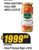 Vanoli - Pickles Mixtos en Vinagre