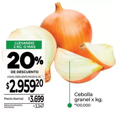 X$ - Cebolla granel x kg.