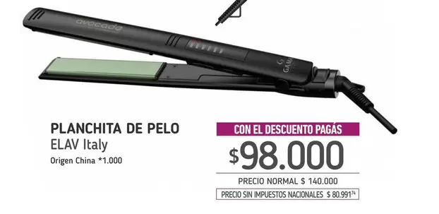 Origen - PLANCHITA DE PELO