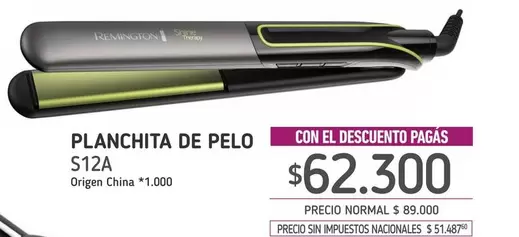 Remington - PLANCHITA DE PELO S12A